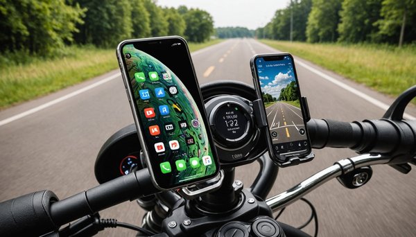Support téléphone moto sportive avec chargeur usb pratique